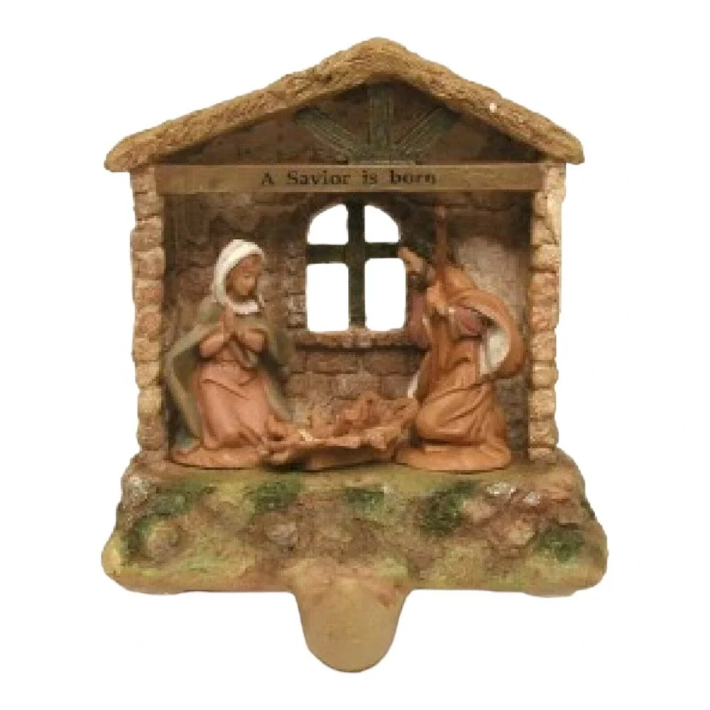 VTG Fontanini by Roman Holy Family Stocking Holder #54618 4